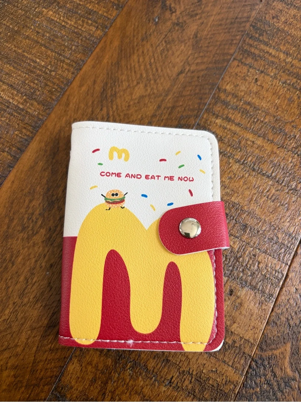 Mc-style Red & Yellow Wallet Phone Case - Fun Cartoon Design